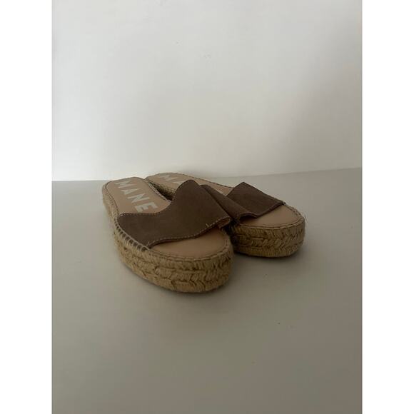 Manebi Women's Hamptons Double Sole Slides Sandal Slip-On Brown Size 40 (US 9) - Picture 2 of 13